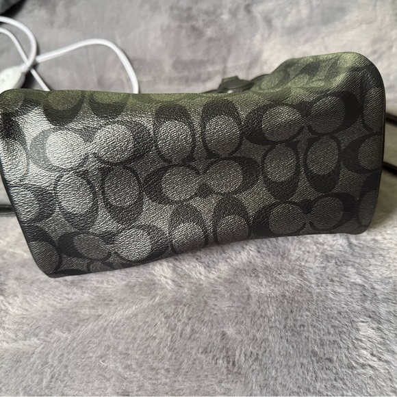 Coach Mini Bennett Satchel - Gunmetal Signature Canvas - Picture 11 of 13